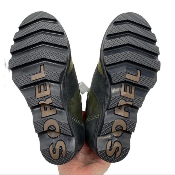SOREL Lexie Wedge Lace Up Waterproof Boots Hiker Green Fall Winter Spring - Picture 8 of 11